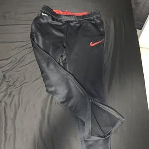 Youth Black and Red Nike Joggers